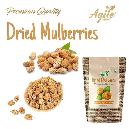 Agile Organic Dried Berries Combo 7-in-1 | Cranberry, Blueberry, Goji, Blackberry, Raspberry, Mulberry & Black Currant – 350 g (50 g × 7) Agile Organic