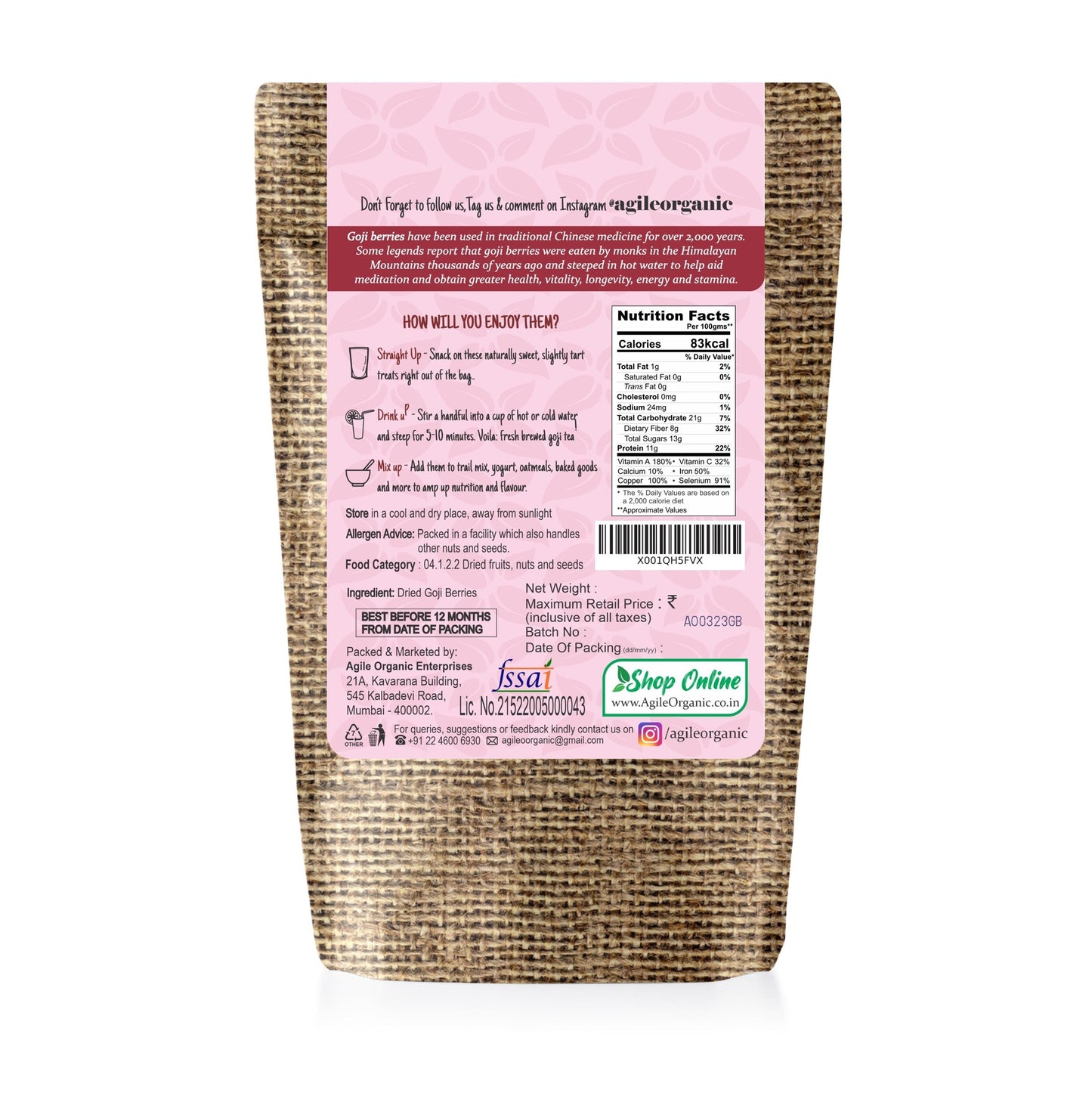 Agile Organic® Raspberry Agile Organic