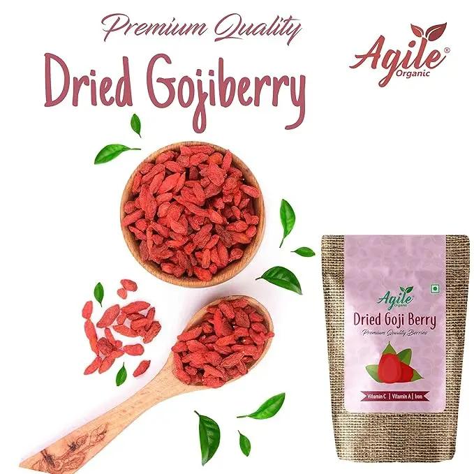 Agile Organic Dried Berries Combo 7-in-1 | Cranberry, Blueberry, Goji, Blackberry, Raspberry, Mulberry & Black Currant – 350 g (50 g × 7) Agile Organic