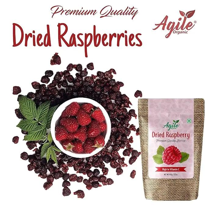 Agile Organic Dried Berries Combo 7-in-1 | Cranberry, Blueberry, Goji, Blackberry, Raspberry, Mulberry & Black Currant – 350 g (50 g × 7) Agile Organic