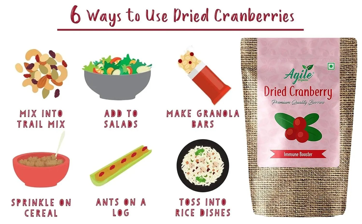 Agile Organic® Whole Cranberries Agile Organic