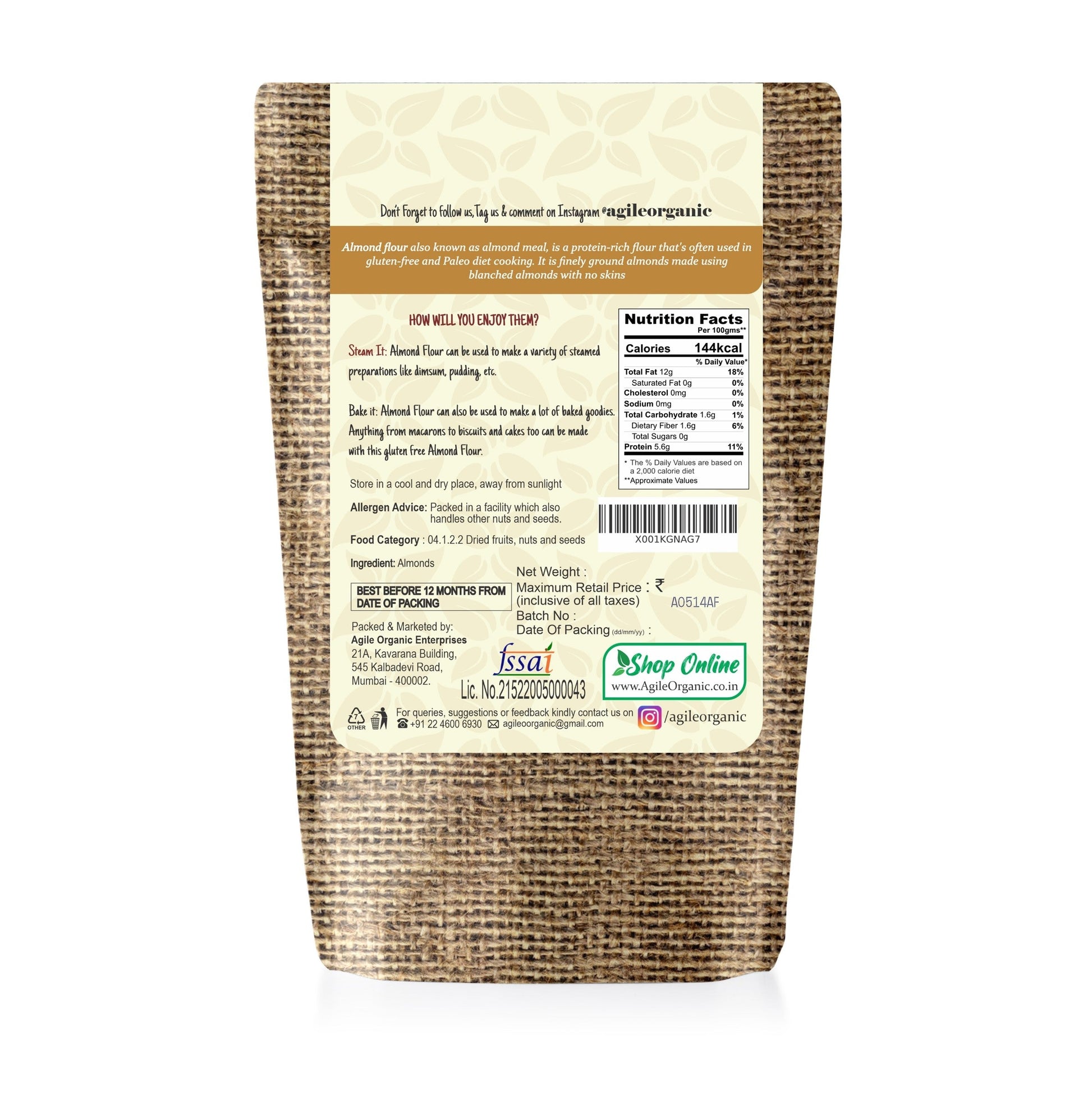 Agile Organic® Almond Flour Agile Organic