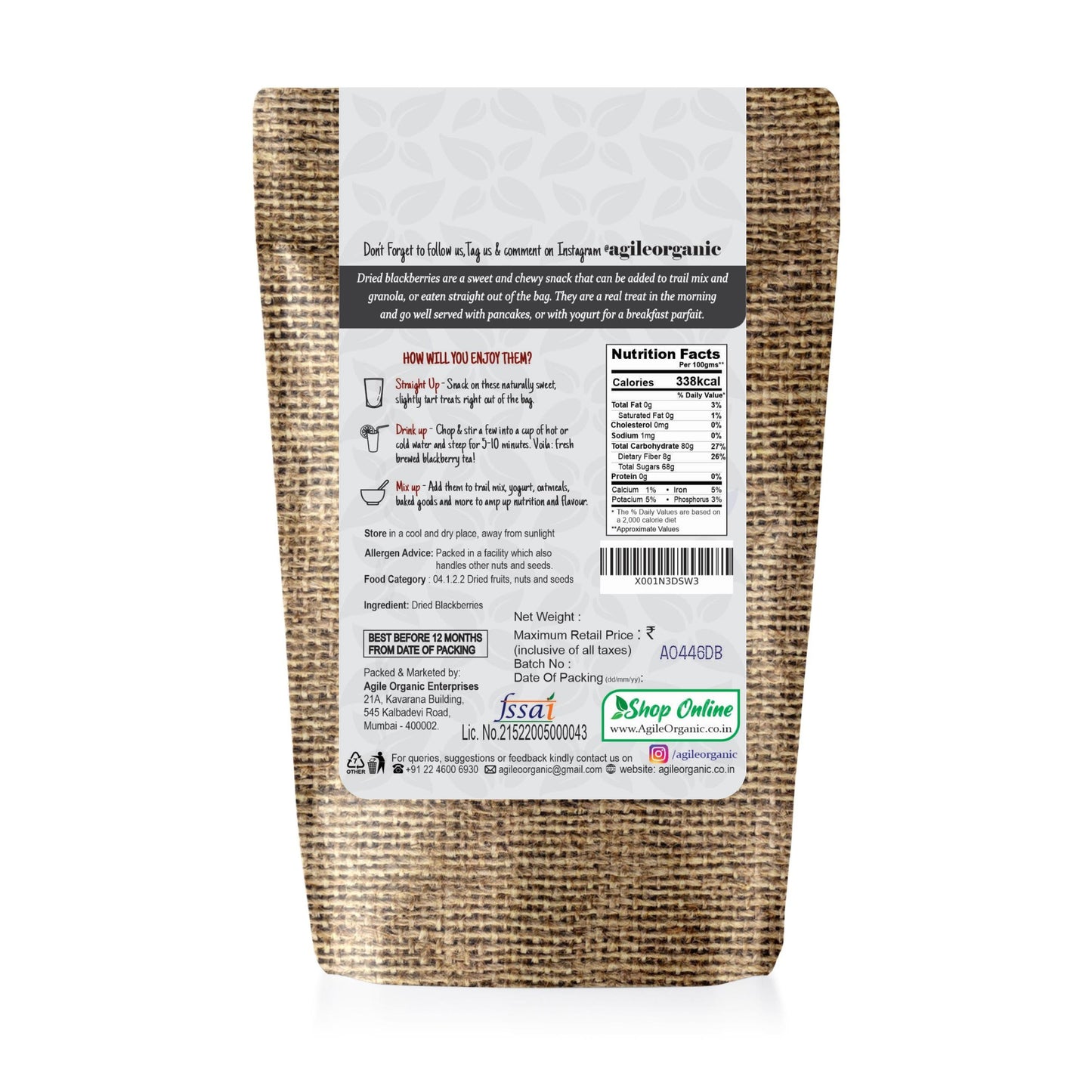 Agile Organic® Blackberries Agile Organic