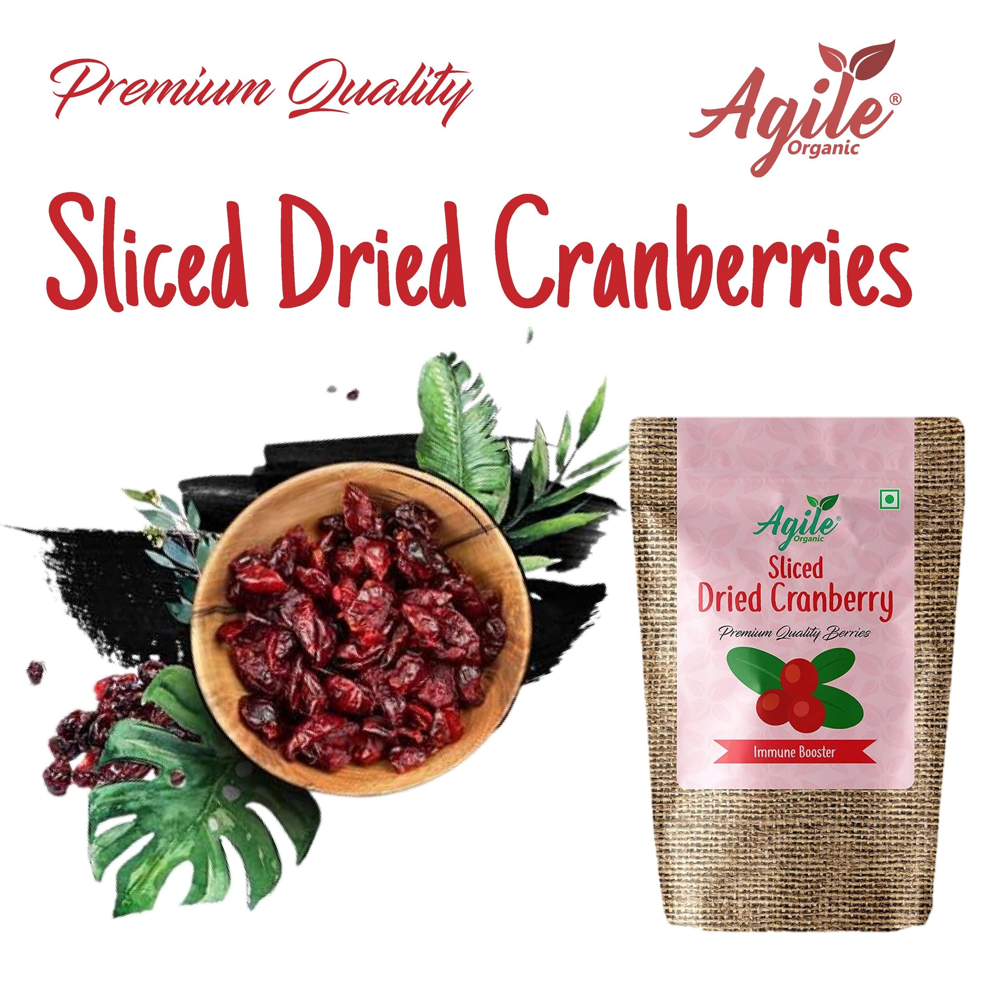 Agile Organic® Sliced Cranberry Agile Organic